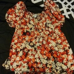 Croft & Barrow floral short sleeve blouse
